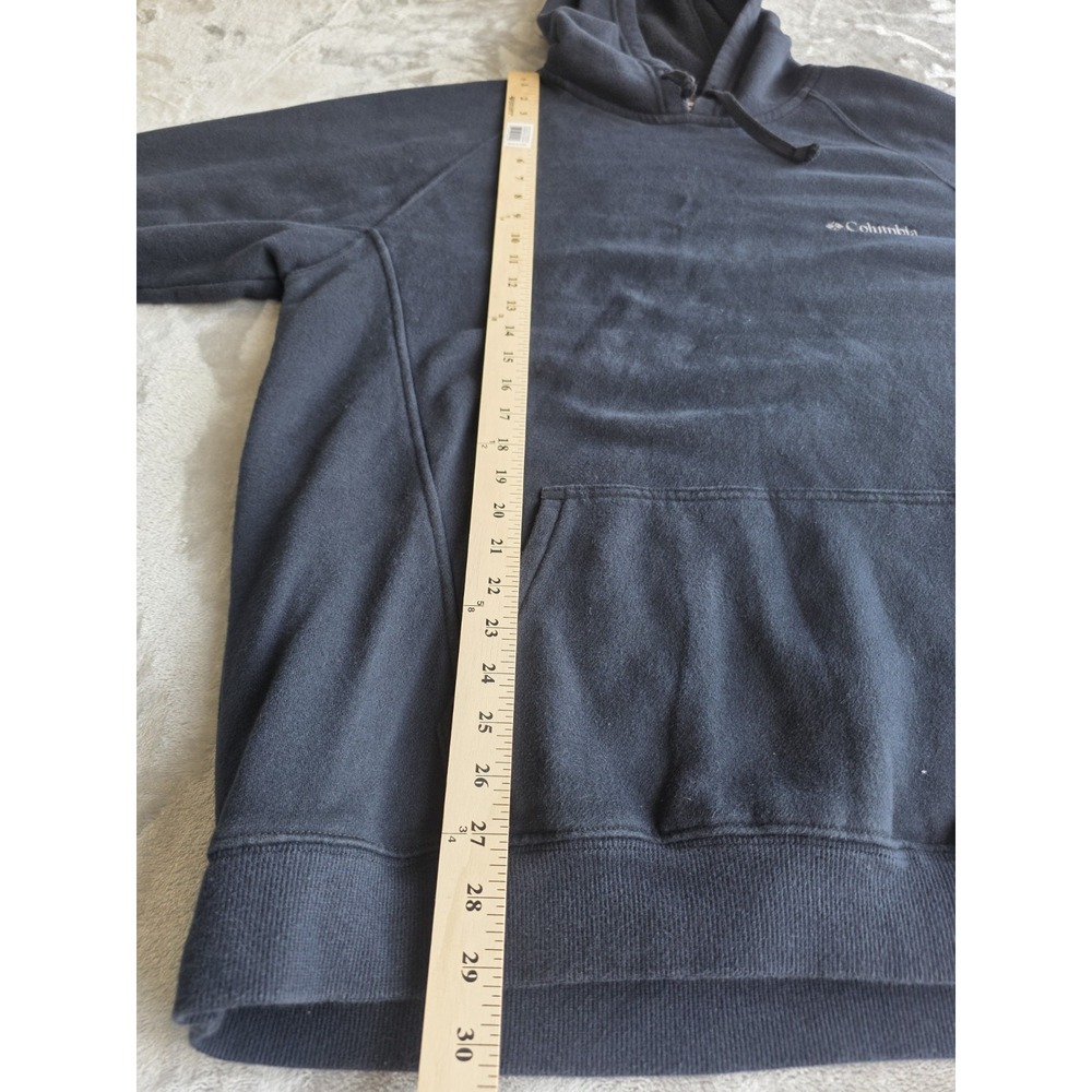 Columbia Men's Hoodie XL Black Pullover Sweatshirt Fleece Pocket Outdoor - Picture 4 of 7